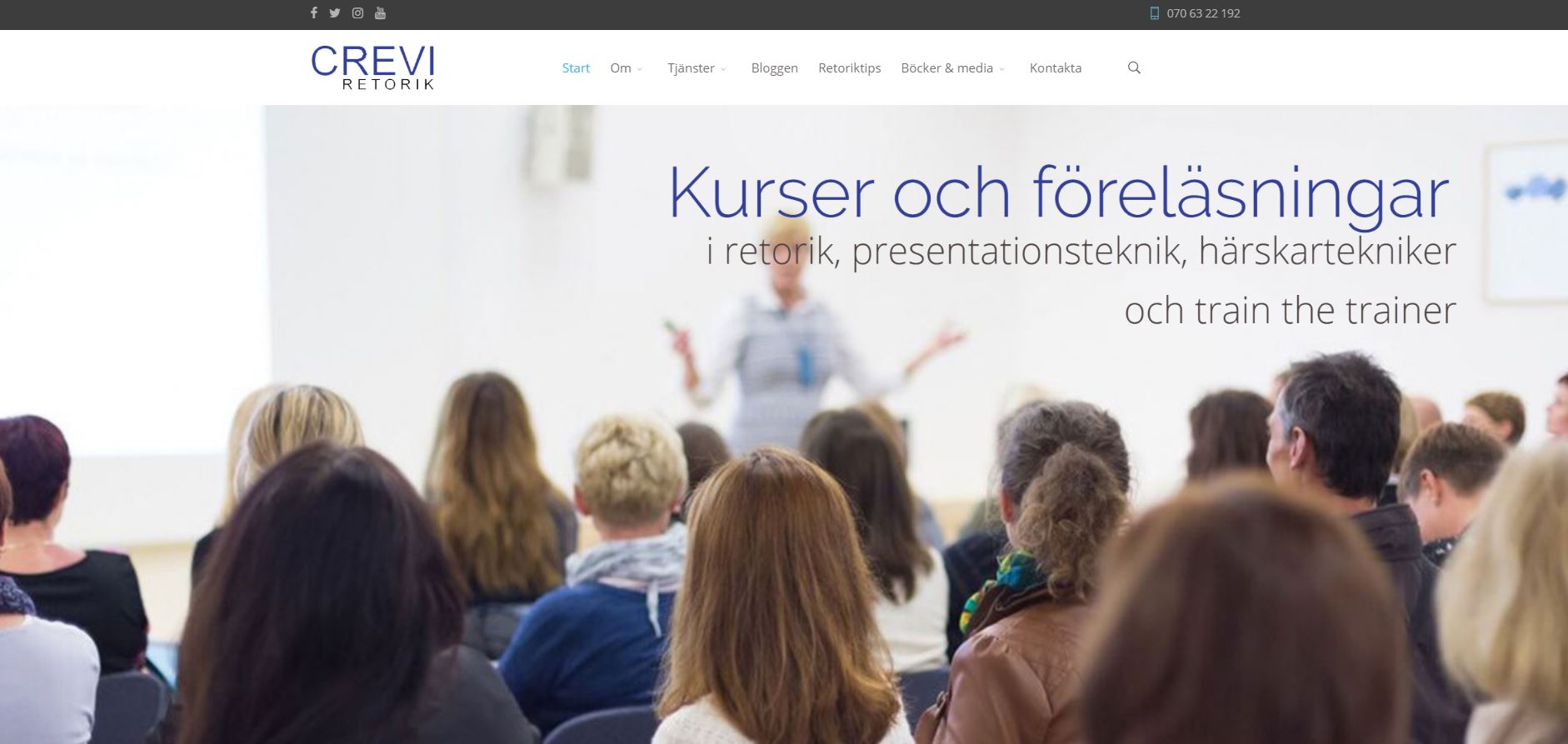 Ny joomla hemsida till Crevi Retorik